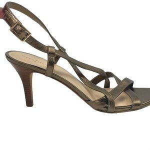 Cole Haan Gold Strappy Heeled Sandals 9B